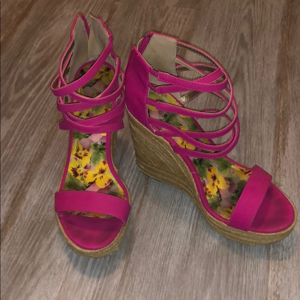 Hot Pink Wedges